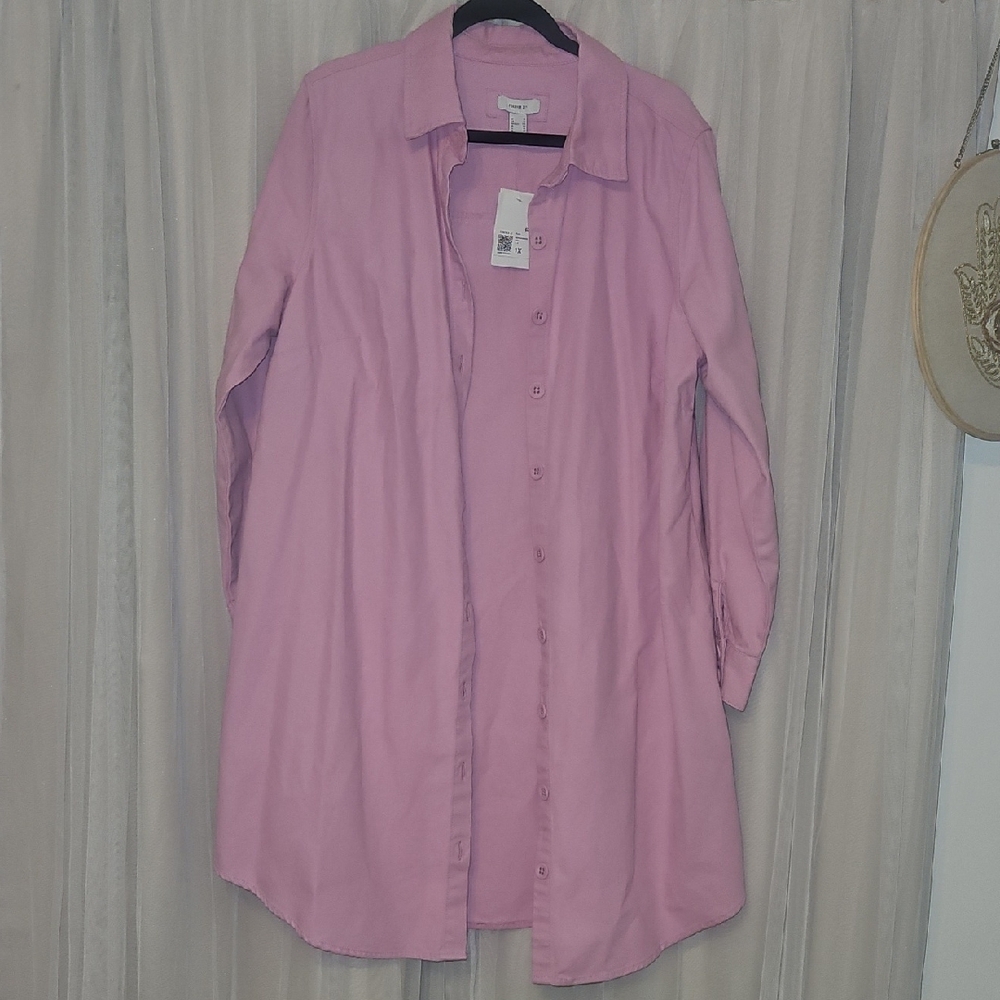 Forever 21 Light Pink Shirt Dress